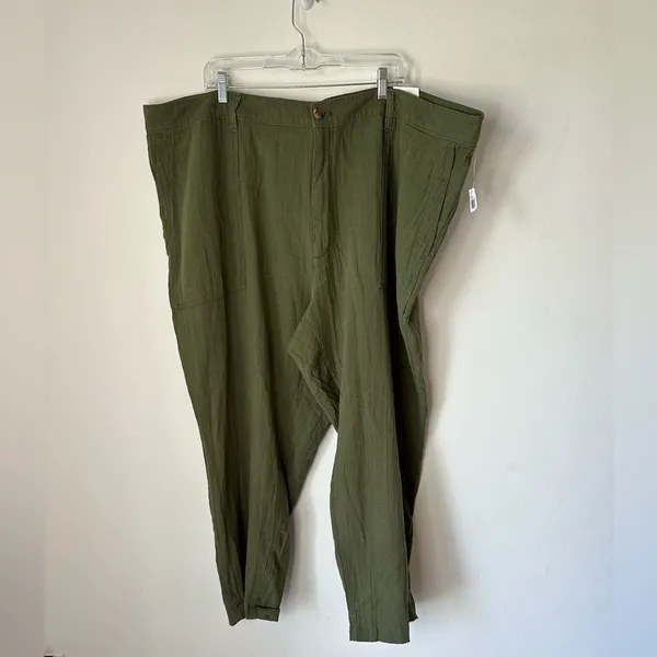 Old Navy High-Waisted Slouchy Cropped‎ Tapered Gauze Casual Pants Plus Size 28 - Image 2