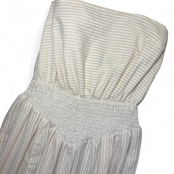 NWT Somedays Lovin Drifting South Strapless Feminine Neutral Maxi Dress — SMALL - Image 7