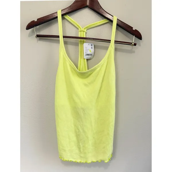 Free People FP Movement Sour Citrus Madeline Racerback Ribbed Tank Sz XS/S NWT - Image 3