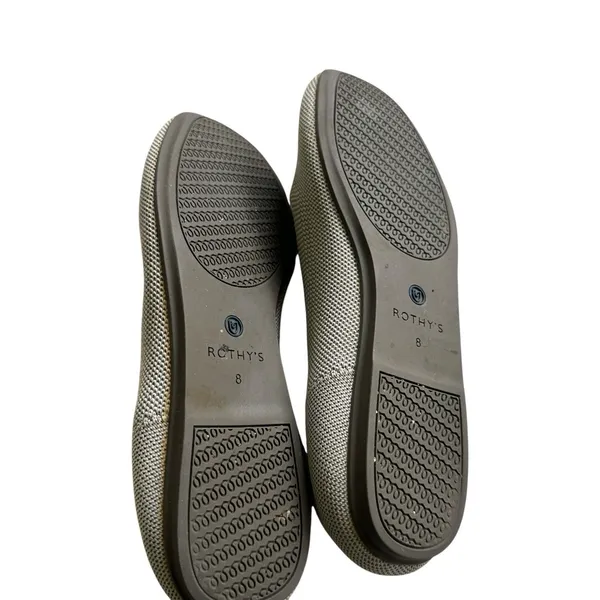 Rothy’s The Flat Round Toe Shoe Sz 8 Stretch Slip On Comfort Gray - Image 5