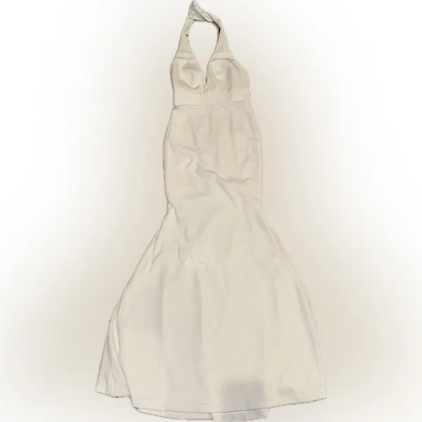 NWOT Dress The Population Camden Mermaid Hem halter white Gown sz XS - Image 7