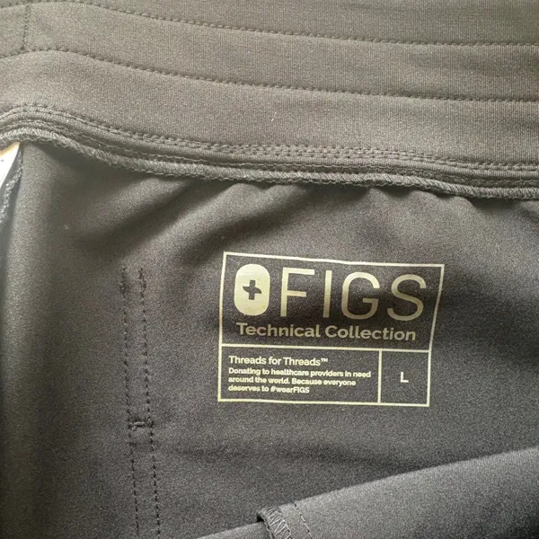 FIGS Zamora Jogger Scrub Pants Womens Large Black FIONx W18SW2005 - Image 5