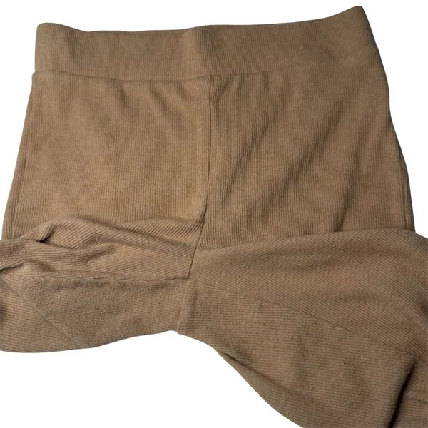 Aerie Ribbed Flare Leggings Pants Brown High Rise Boho‎ Retro Bell Bottom Sz S - Image 6
