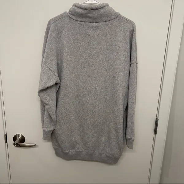 American Eagle Grey Funnel Neck Sweatshirt - Image 5