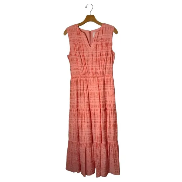 Gal Meets Glam Dress Women 6 Peach Coral Sleeveless Fiona‎ Tiered Maxi Boho - Image 2
