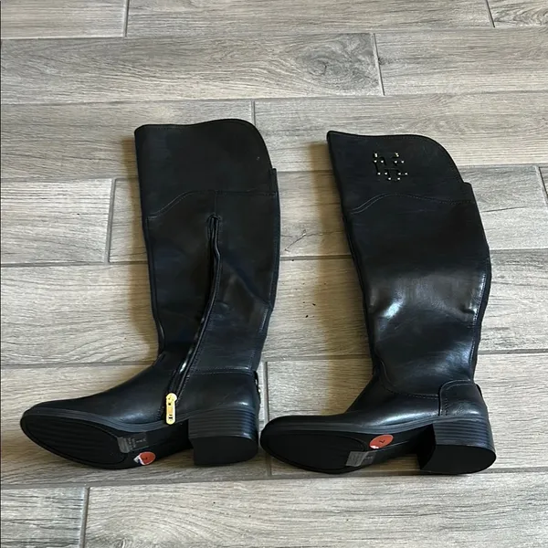 Tommy Hilfiger Black Over the Knee Boots Sleek Design - Image 4