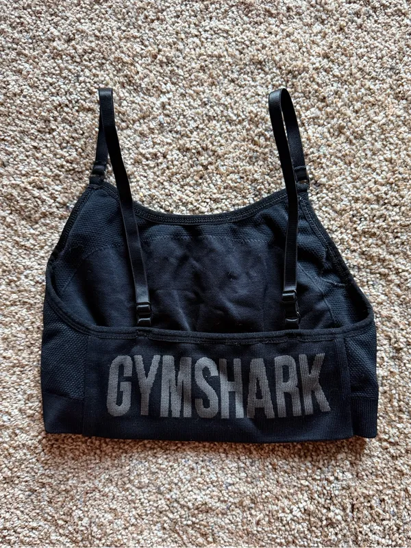 Gymshark Women Seamless High-Neck Sports Bra S Black Activewear Workout Comfort - Image 5