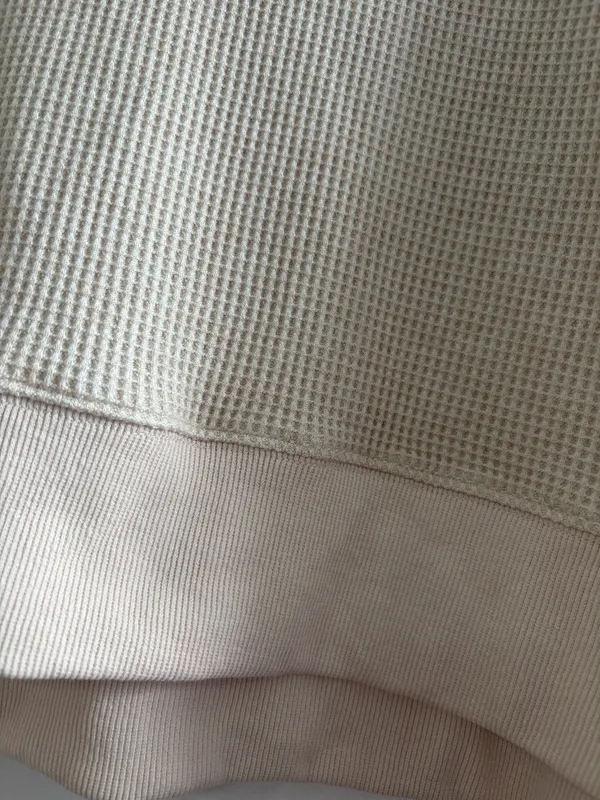 Tan cropped waffle knit top Size L - Image 3