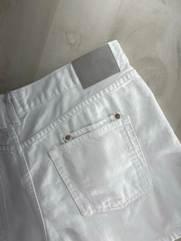 FREE PEOPLE tippi we the free white high rise denim shorts 32 - Image 6