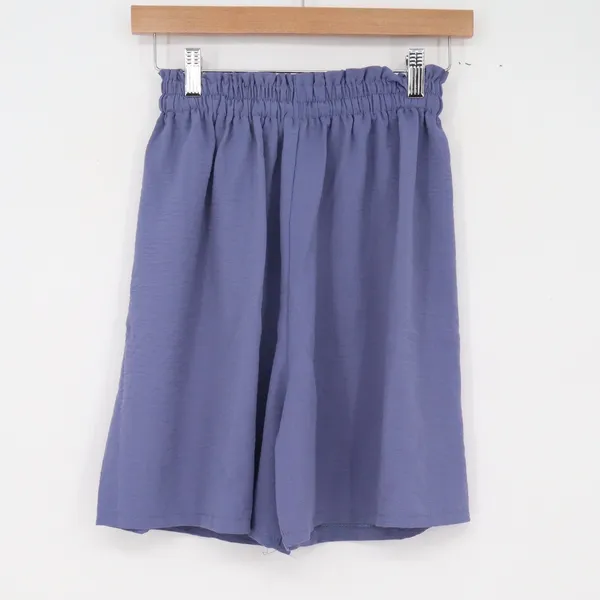 Unbranded Shorts Womens Small Blue Culotte Drawstring Relaxed Summer Excellent - Image 2