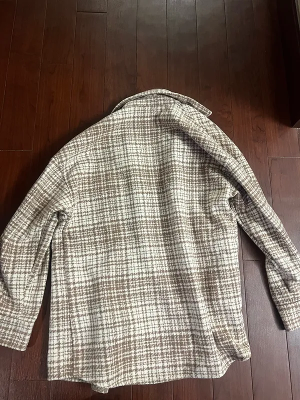 Forever 21 Brown and White Plaid Shacket - Image 2