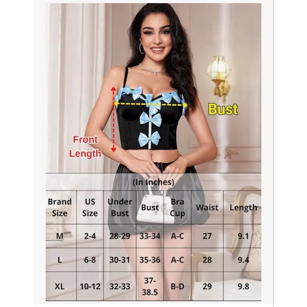 NEW Cute Bow Corset Detachable Strap Birthday Concert festival 6/8 - Image 8