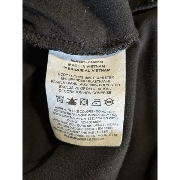 Nike Active Athletic Top Black Long Sleeve Logo Hood Thumb Holes Sz See Measures - Image 5