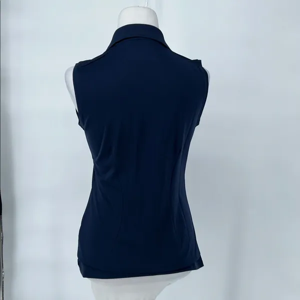 Nike Golf Tour Performance Polo in Navy Blues Sleeveless Shirt size Small - Image 7