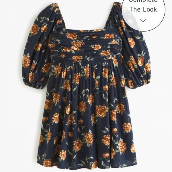 Abercrombie The Emerson Linen-Blend Puff Sleeve Mini Dress - Image 6