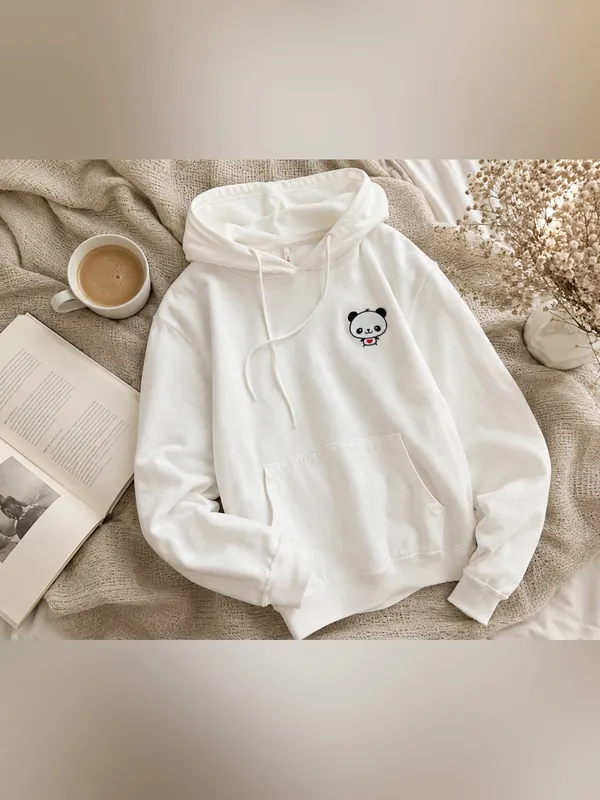 Known Supply Organic Cotton Panda Embroidered Hoodie - Image 2