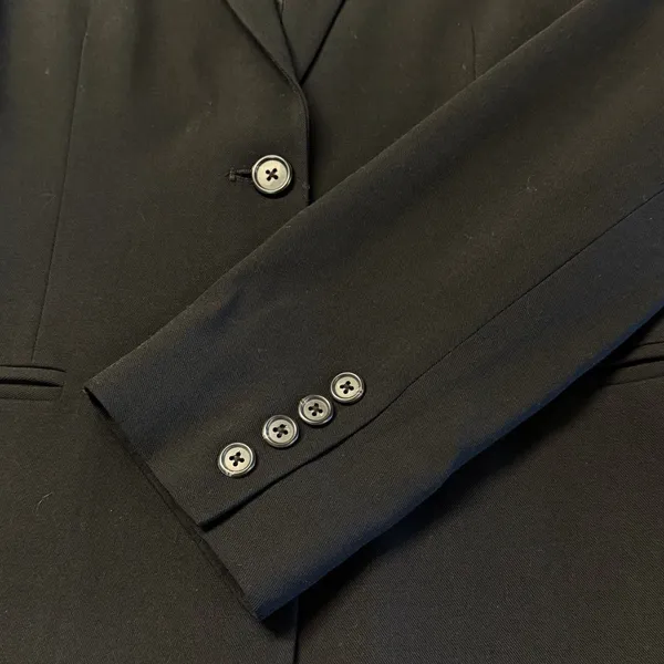 Lauren Ralph Lauren Womens Black Wool Blend Blazer Jacket Sz 6 Office Old Money - Image 5