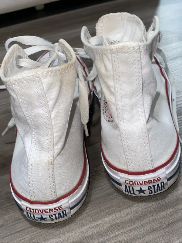 White Converse All Star high top sneakers - Image 8