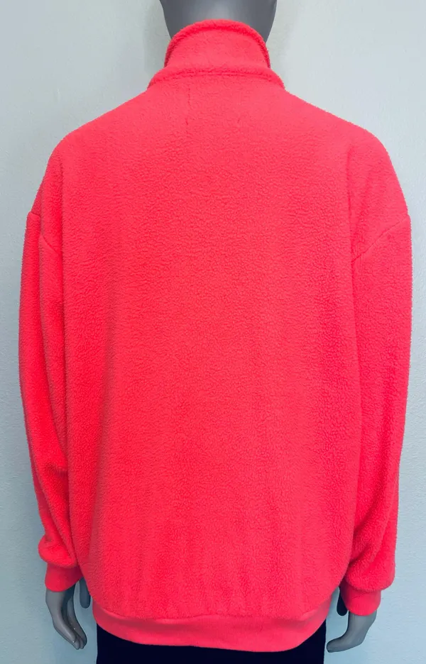 Urban Outfitters Neon Pink Fleece Pullover - Image 3
