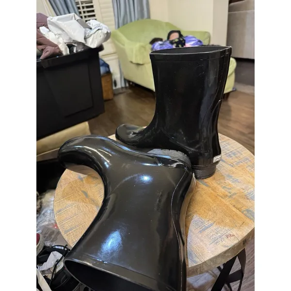 Chooka Women's Polished Mid Rain Boot Black Size‎ 11 - Image 6