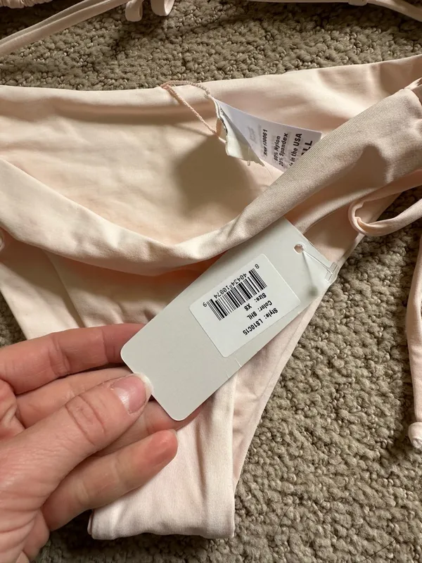 NWT L*Space triangle bikini set light pink - Image 4