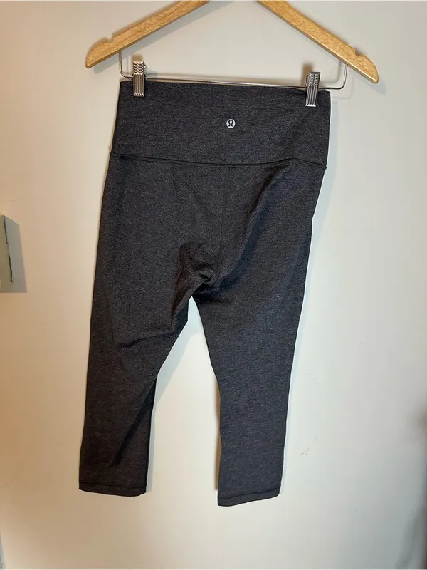 Lululemon wunder under crop leggings grey 8 - Image 3