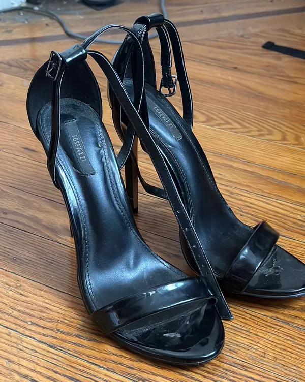 Forever 21 Strappy Black Heels - Image 2