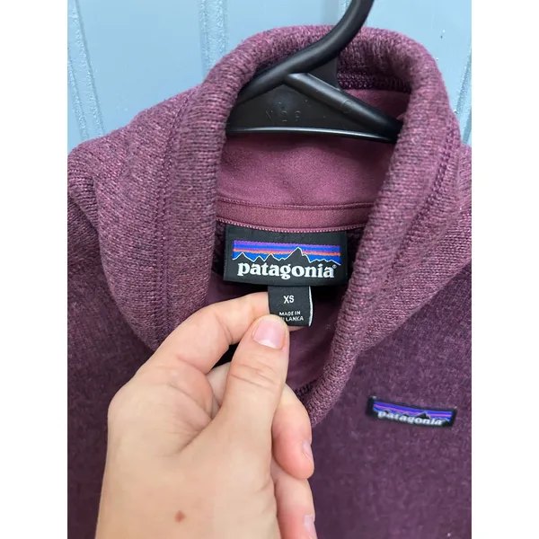 Patagonia Better Sweater 1/4 Zip Pullover Heathered Purple XS Womens 25527 - Image 2