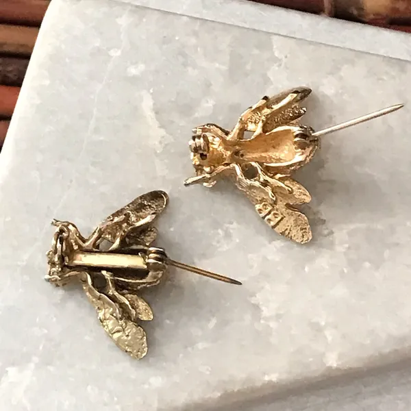 Insects Gold Tone Pin Brooch - Image 5