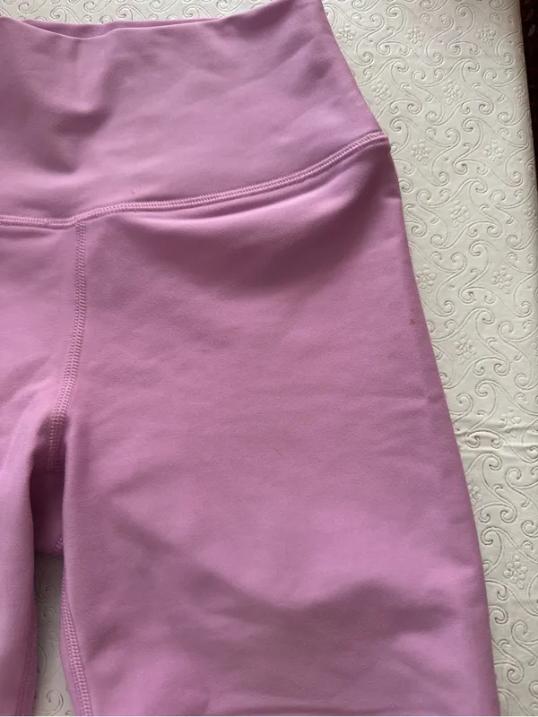 Abercrombie & Fitch YPB Lavender Pink Henley Crop Tank & Biker Shorts Set Small - Image 11