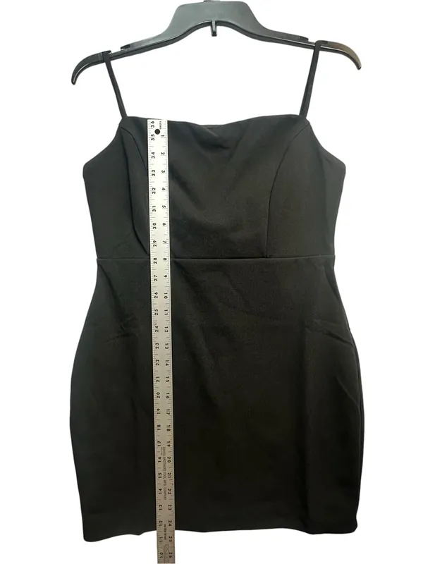 Windsor Black Bow Back Bodycon Mini Dress Women’s L Spaghetti Strap NWT - Image 7