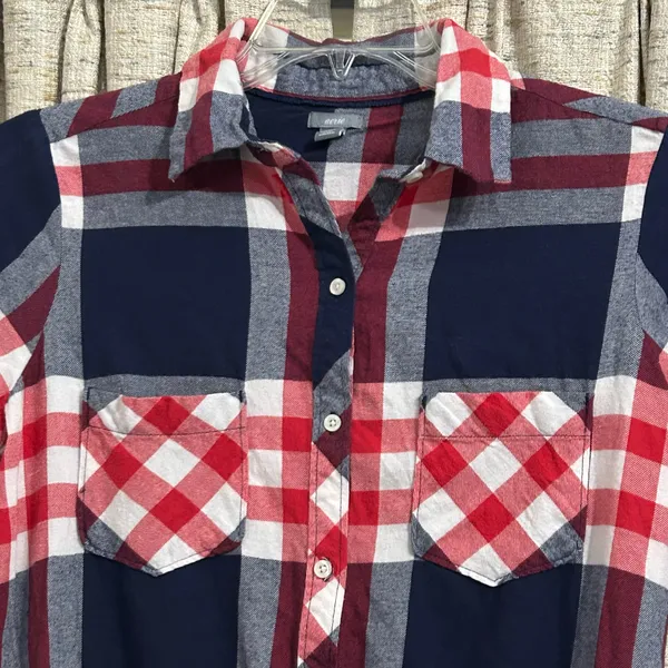 Aerie Flannel Long Sleeve Plaid Pajama Romper - Image 2