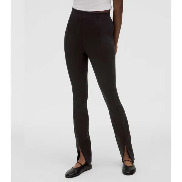 Lululemon Stretch Knit High Rise Pull On Pants Black Athleisure Women Small x 29 - Image 9