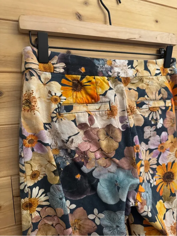 Moxy Maeve Anthropologie Size 0 Floral Mid Rise Jeans Casual Boho Colorful - Image 7