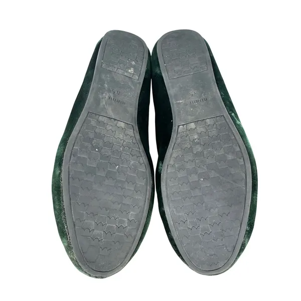 Birdies Forest Green Velvet Smoking Slipper Loafer Flats Womens Size 8.5 - Image 4