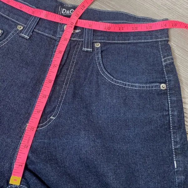 D&G dolce & Gabbana mom jeans‎ high rise dark wash sz 31 - Image 5
