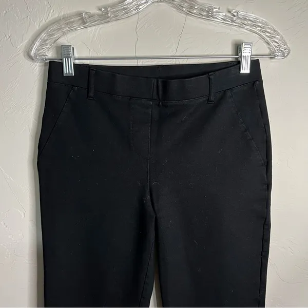 Quince Black Ponte Knit Ultra Stretch Straight Pull On Pants‎ - Image 6