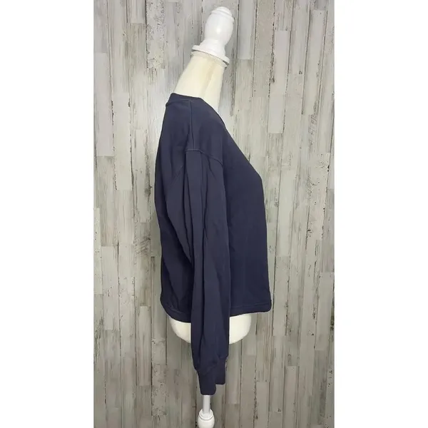 Fabletics Women's XS‎ Navy Blue Long Sleeve Crew Neck Sweatshirt - Image 3