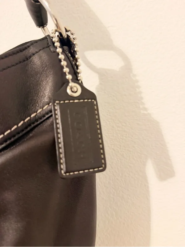 Coach Soho Black Leather Pleated Hobo Shoulder Bag Purse F13731 * - Image 3