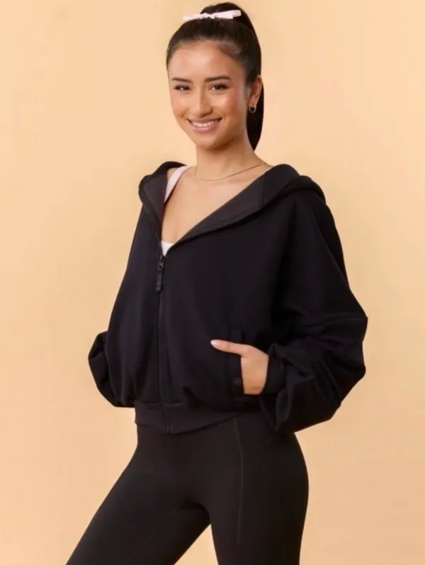 NWT! Blogilates Target X - Women's Marshmallow Full Zip Hooded Sweatshirt Size M - Image 2