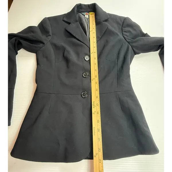 Black HW Blazer Jacket Womens Size 2 Fitted Career Business Office Interview‎ - Image 4