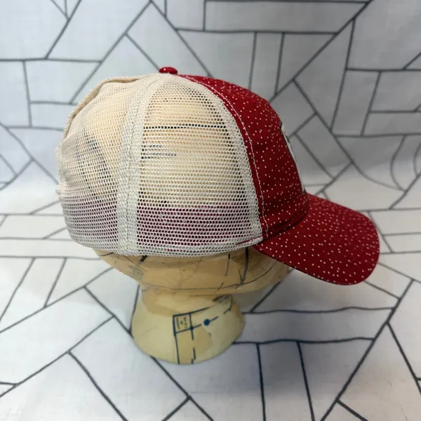 Infinity Her Trucker Hat OSFM Red Polka Dot‎ Coop Queen Chicken Patch Mesh Back - Image 4