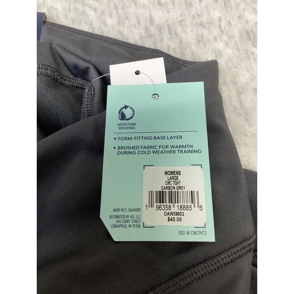 DSG Womens Cold Weather Compression High Rise Tight Carbon Grey‎ Large - Image 6