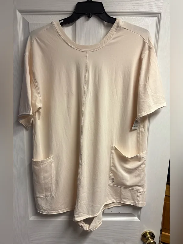 NWT Free People Hot Shot T-Shirt Romper In Bleached Clay Size Medium - Image 2