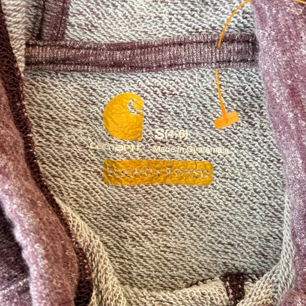 Carhartt Newberry Cowl Hoodie S Deep Wine Gorpcore Workwear - Image 6
