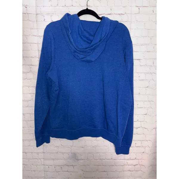 Nike NFL New York Giants‎ Royal Blue Pullover Hoodie Women Large Graphic Swoosh - Image 2