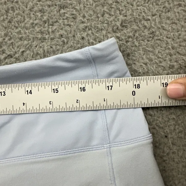 Lululemon Speed Up Shorts High Rise 4" Blue Linen Athletic Athleisure Women's 12 - Image 8