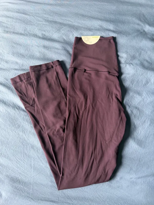 Aerie Offline Leggings Maroon - Image 2