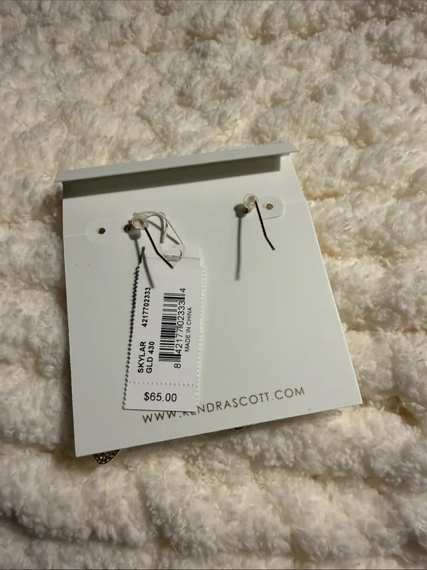 NWT Kendra Scott Skylar Gold Drop Earrings Cobalt Blue - Image 2