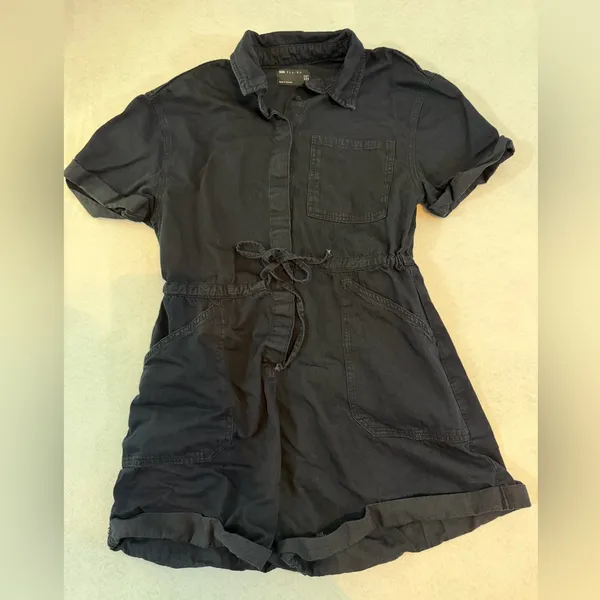 ASOS Black Short Sleeve Jumpsuit - Image 2